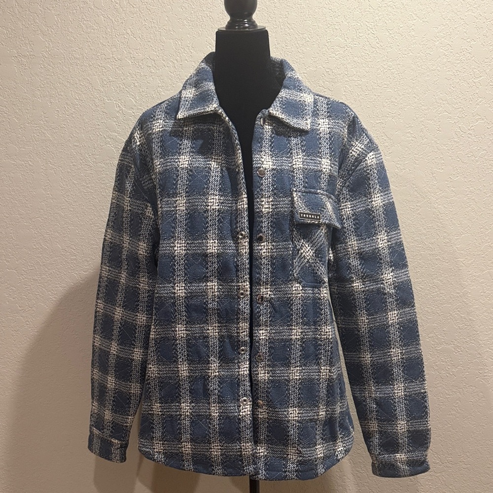 YoungLA Blue and White Plaid Jacket